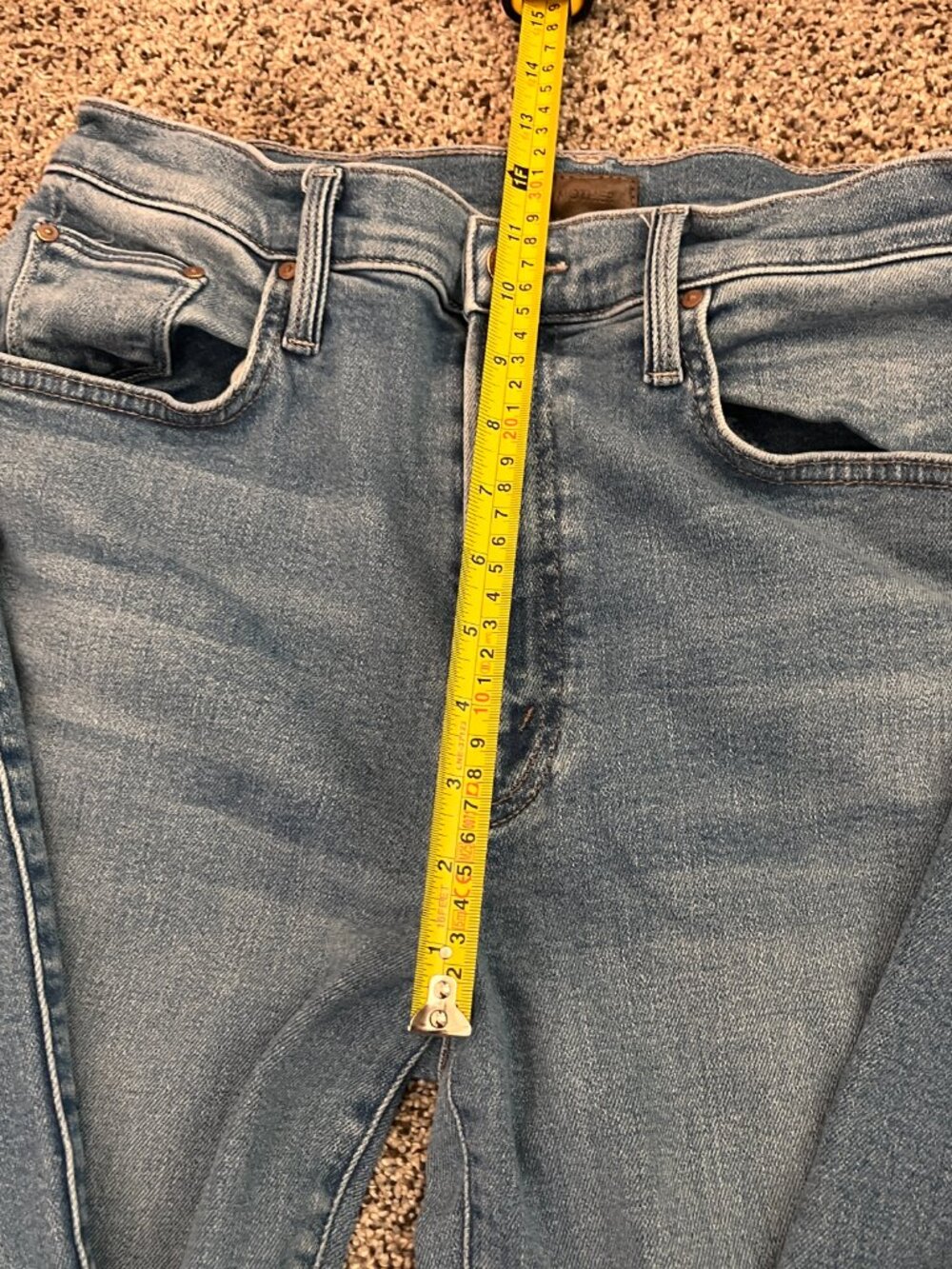 Mother Rambler Zip Flood Jeans Size 30 Medium Wash High-Rise - Picture 8 of 11